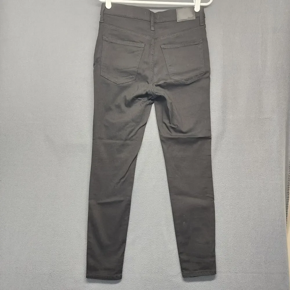 Madewell Jeans Womens 28 Mid Rise Skinny Black Cotton Blend